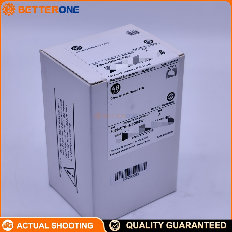 Allen-Bradley 5069-RTB64-SCREW Power Terminal RTB Kit, Compact 5000/CompactLogix 5069, Includes 5069-RTB4-SCREW + 5069-RTB6-SCREW, 22–16 AWG, 0.4 N·m, 0–60°C