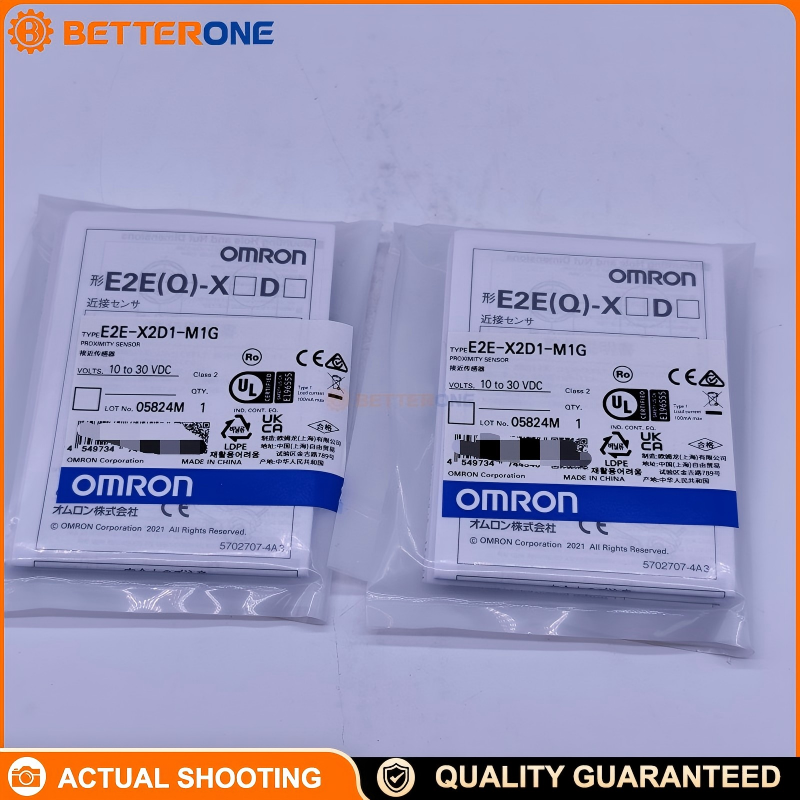 OMRON E2E-X2D1-M1G Inductive Proximity Sensor, Shielded M8, 2mm Sensing Distance, DC 2-Wire NO, 12–24VDC (10–30VDC), 3–100mA Load, IP67, Connector Type (M12)