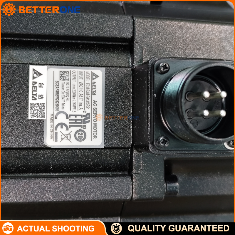 Delta ECM-B3M-EA1315SS1 AC Servo Motor, Medium Inertia, 1.5kW 220VAC, 7.16N·m, 2000rpm Rated, 24-bit Absolute Encoder, 130mm Frame, With Brake (Oil Seal per Variant), For ASDA-B3/B3A Drive