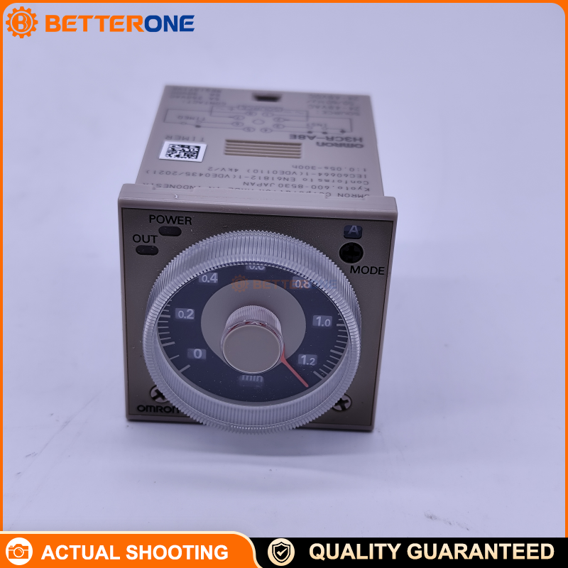 OMRON H3CR-A8E Multi-Function Timer Relay, 1/16 DIN 48×48mm, 8-Pin Plug-in, 0.05s–300h, DPDT Output (Time-limit + Instantaneous SPDT), ON Delay/Flicker/Interval/One-shot, AC/DC Supply