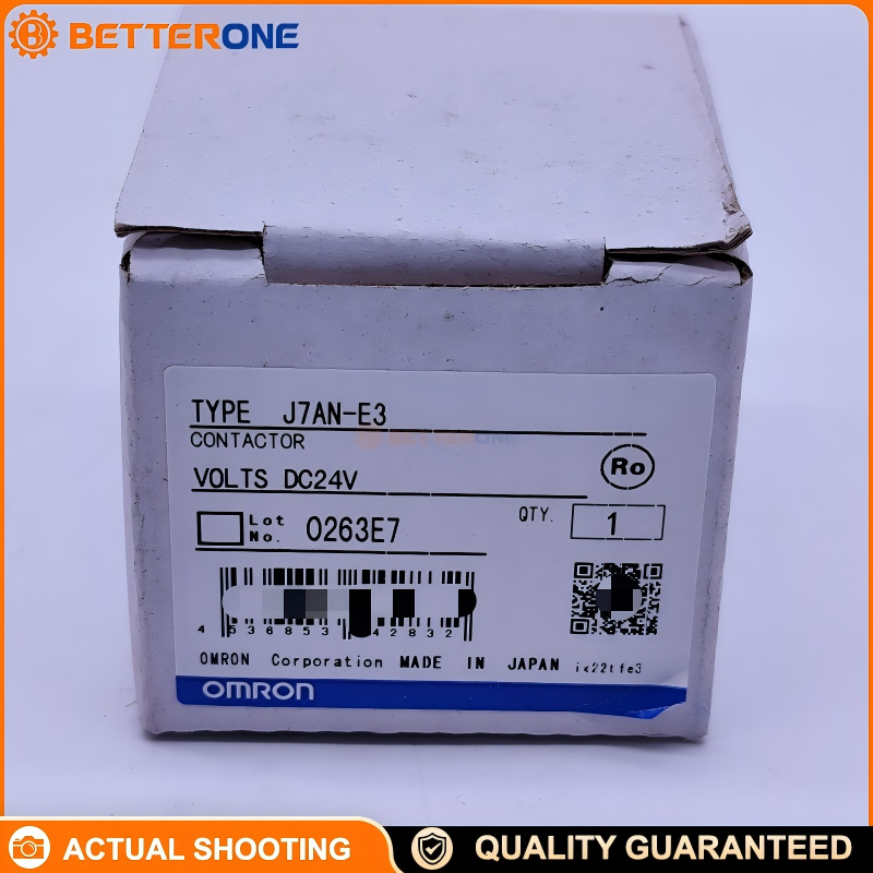 OMRON J7AN-E3 Electromechanical Contactor, 3PST-NO (3 Form A), 15A Rated, 600VAC Max Switching, Screw Terminals, Chassis/DIN-Rail Mount, Coil Voltage by Suffix (e.g., DC12/DC24)