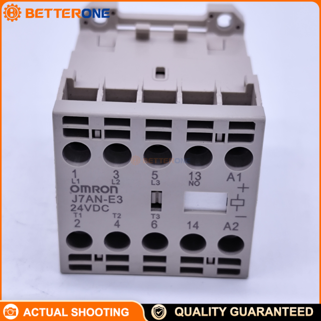 OMRON J7AN-E3 Electromechanical Contactor, 3PST-NO (3 Form A), 15A Rated, 600VAC Max Switching, Screw Terminals, Chassis/DIN-Rail Mount, Coil Voltage by Suffix (e.g., DC12/DC24)