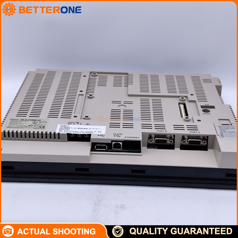 OMRON NS10-TV00B-V2 NS Series HMI Touch Panel, 10.4in TFT VGA 640×480, Ethernet + 2×RS-232C + USB, 24VDC (20.4–27.6V), 25W Max, 60MB Memory, Black Case