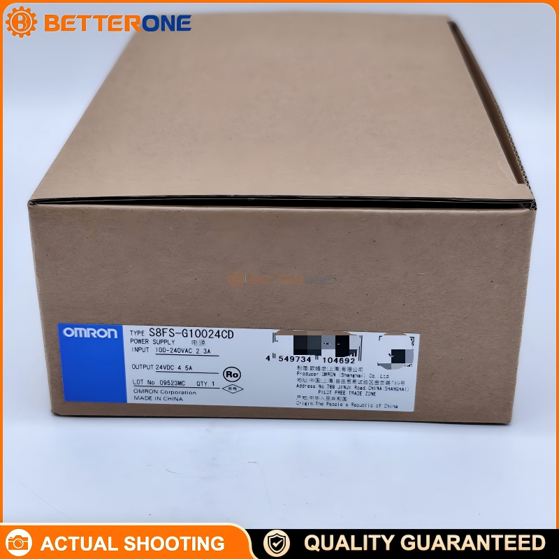 OMRON S8FS-G10024CD DIN Rail Power Supply, 100W 24VDC 4.5A, 85–264VAC / 80–370VDC Input, V.ADJ -10%~+15%, 89% Typ, Screw Terminal, 147.7×97×39.2mm
