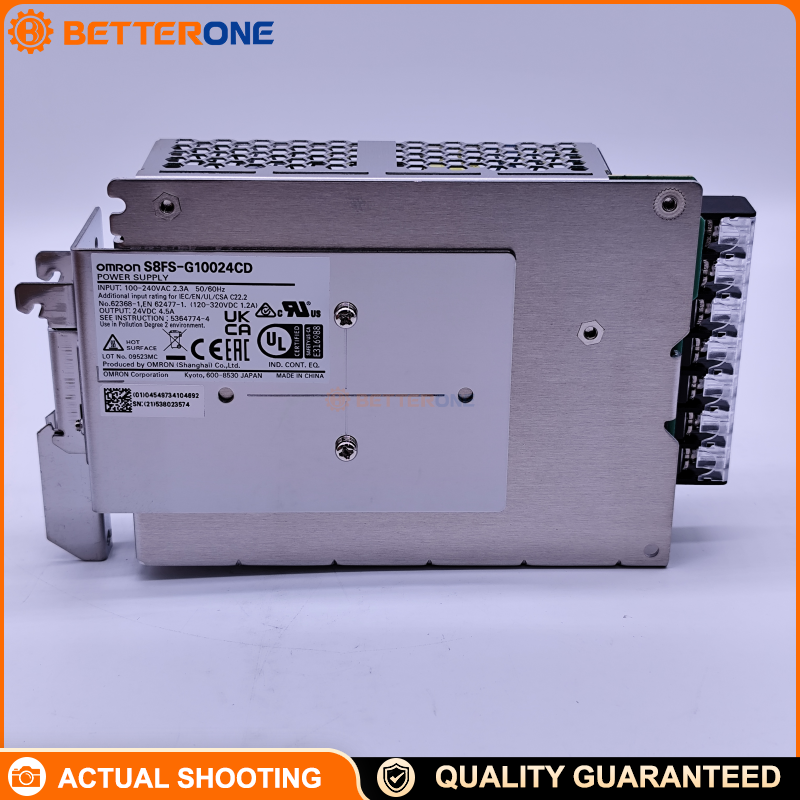 OMRON S8FS-G10024CD DIN Rail Power Supply, 100W 24VDC 4.5A, 85–264VAC / 80–370VDC Input, V.ADJ -10%~+15%, 89% Typ, Screw Terminal, 147.7×97×39.2mm