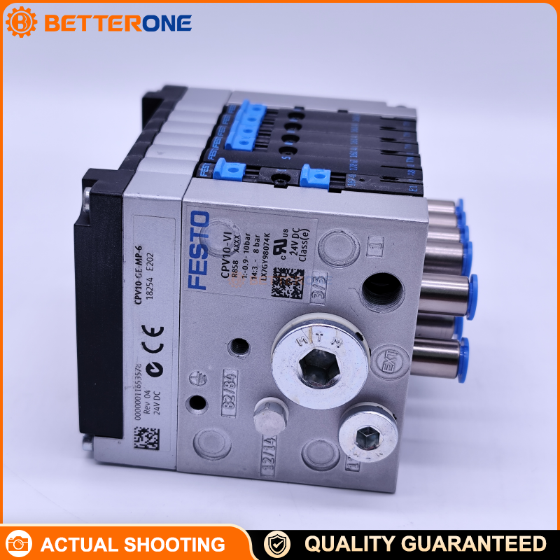 Festo 10P-10-6D-MP-R-Y-CS4M CPV10 Valve Terminal, 6-Station Manifold, MP Multipin Sub-D 25-Pin, 24VDC, Up to 10 bar, 400 L/min