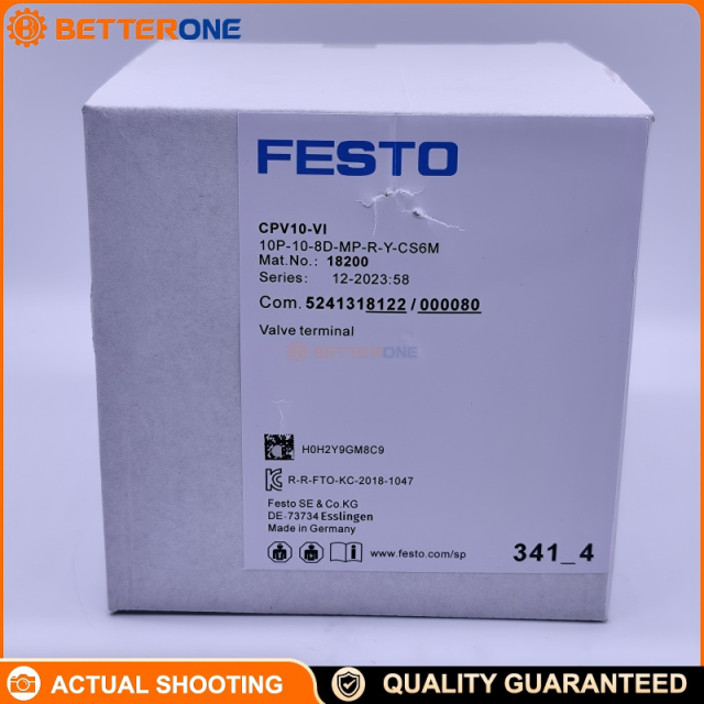 Festo 10P-10-8D-MP-R-Y-CS6M CPV10 Valve Terminal, 8 Stations, MP 25-Pin Sub-D, 24VDC