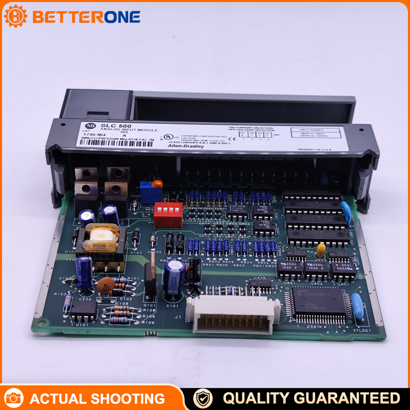 Allen-Bradley 1746-NI4 SLC 500 Analog Input Module, 4-Channel, Per-Channel Voltage/Current Selectable, 16-Bit, ±10V/0–10V/0–5V/1–5V, ±20mA/0–20mA/4–20mA, Removable Terminal Block