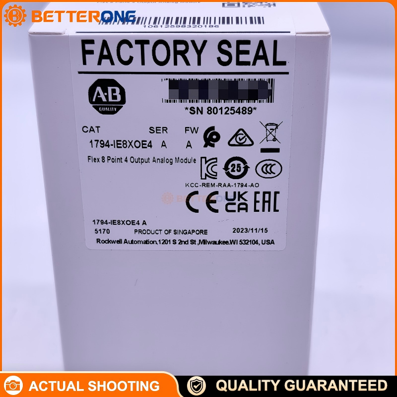 Allen-Bradley 1794-IE8XOE4 FLEX I/O Analog Combo Module, 8-Ch Input + 4-Ch Output, Single-Ended Non-Isolated, ±10V/0–10V, 4–20mA/0–20mA, 24VDC