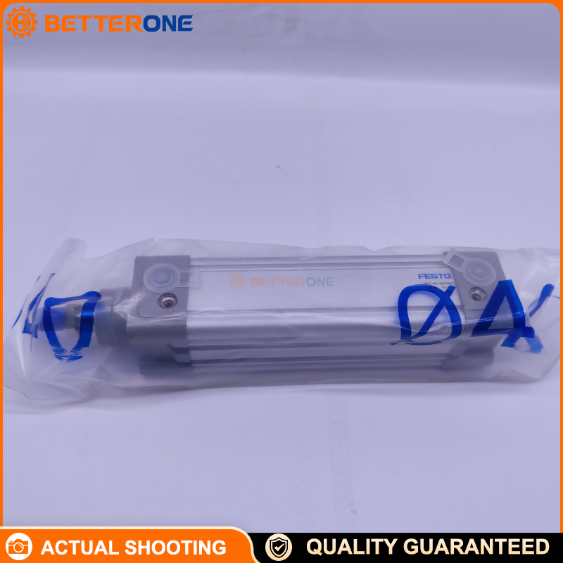Festo DNC-40-100-PPV ISO 15552 Standard Pneumatic Cylinder, 40mm Bore 100mm Stroke, Double-Acting, Adjustable Pneumatic Cushioning Both Ends, M12×1.25 Rod Thread