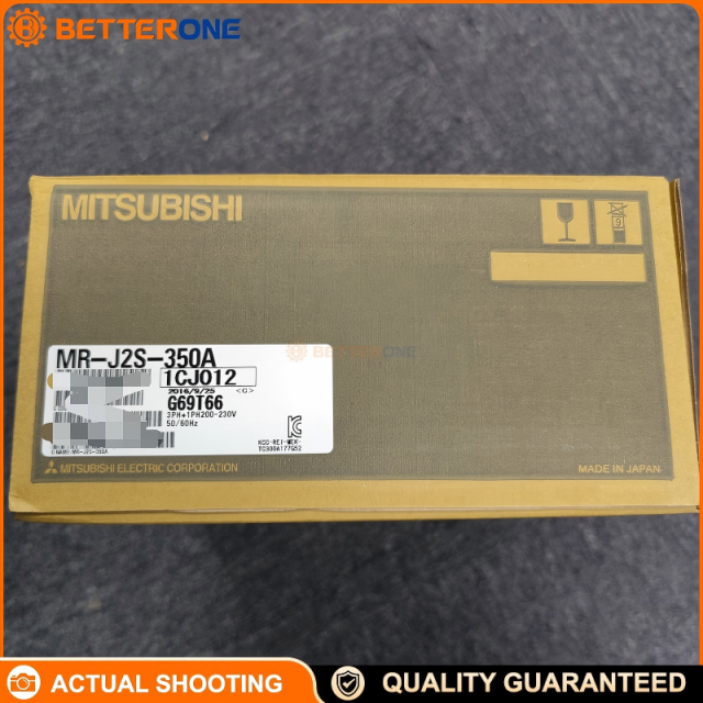 Mitsubishi MR-J2S-350A MELSERVO-J2-Super AC Servo Amplifier, 3.5kW, 200–230VAC 3-Phase (200V Class), General-Purpose Interface, Position/Speed/Torque Control, Pulse Train Input