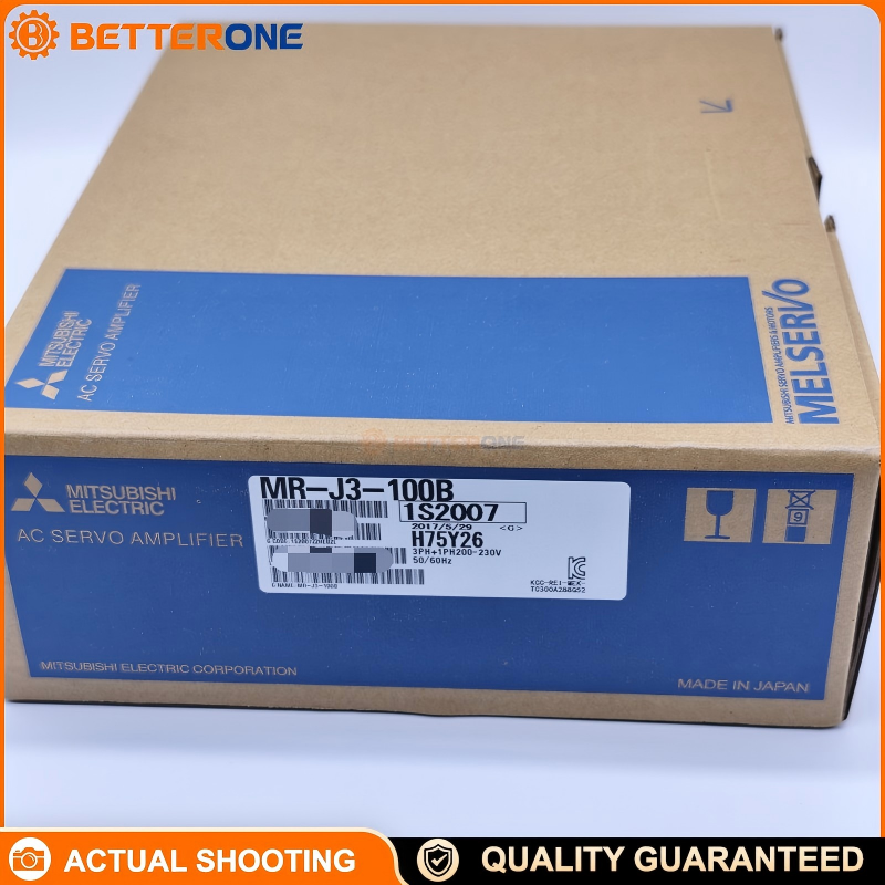 Mitsubishi MR-J3-100B MELSERVO-J3 AC Servo Amplifier, 1kW, 200–230VAC 3-Phase (200V Class), SSCNET III / III-H Communication, Rated Current 6A, Motion Control Servo Drive