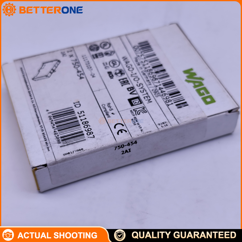 WAGO 750-454 2-Channel Analog Input Module, 4–20 mA, Differential Input, 12-Bit, 2 ms Conversion, 220 Ω Max Input Resistance, 500 V Isolation, DIN-Rail, IP20