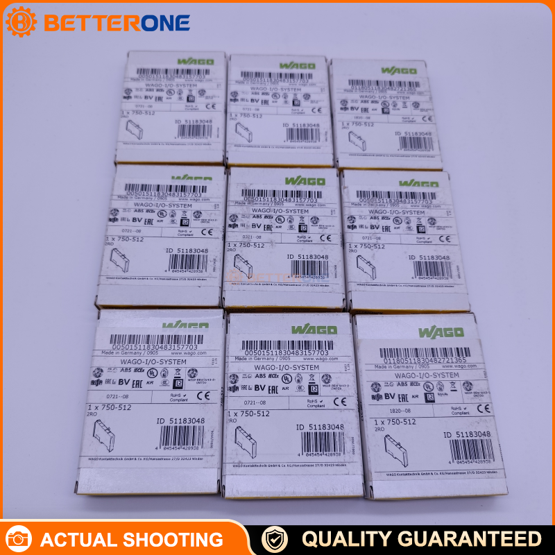 WAGO 750-512 2-Channel Relay Output Module, 2×NO (Make Contact), 250VAC 2A, 500VA/60W Switching Power, DIN-Rail, IP20, 0–55°C
