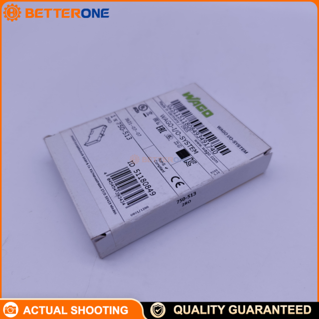 WAGO 750-513 2-Channel Relay Output Module, 2×NO (Make Contact), Potential-Free, 250VAC 2A / 30VDC 2A, DIN-Rail, IP20, 0–55°C