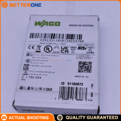 WAGO 750-554 2-Channel Analog Output Module, 4–20 mA, 12-Bit, 2 ms Conversion, ≤600 Ω Load, 500 V Isolation, 24V Field-Powered, DIN-Rail, IP20