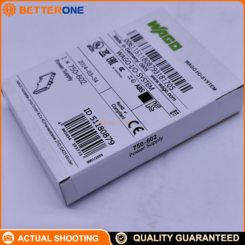 WAGO 750-602 Passive Supply Module, 24 VDC Field Power via Power Jumper Contacts, Max 10A, CAGE CLAMP®, DIN-Rail, I/O System 750/753