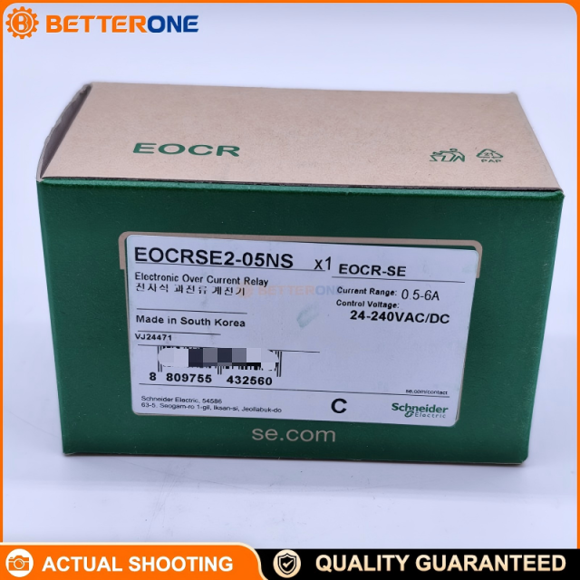 Schneider Electric EOCRSE2-05NS Electronic Overload Relay, SE2 Series, Motor Protection Relay, 0.5–5A Adjustable Current