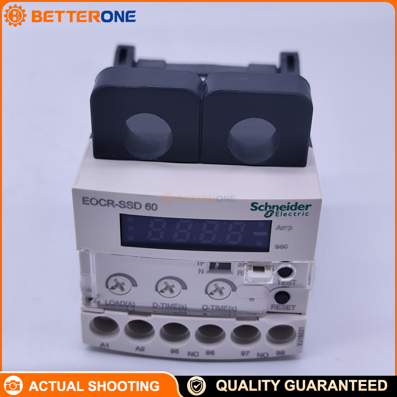 Schneider Electric EOCRSSD-60S Electronic Overcurrent / Overload Relay, EOCR SSD Series, Adjustable 10–60A, Motor Protection