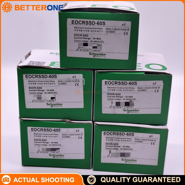 Schneider Electric EOCRSSD-60S Electronic Overcurrent / Overload Relay, EOCR SSD Series, Adjustable 10–60A, Motor Protection