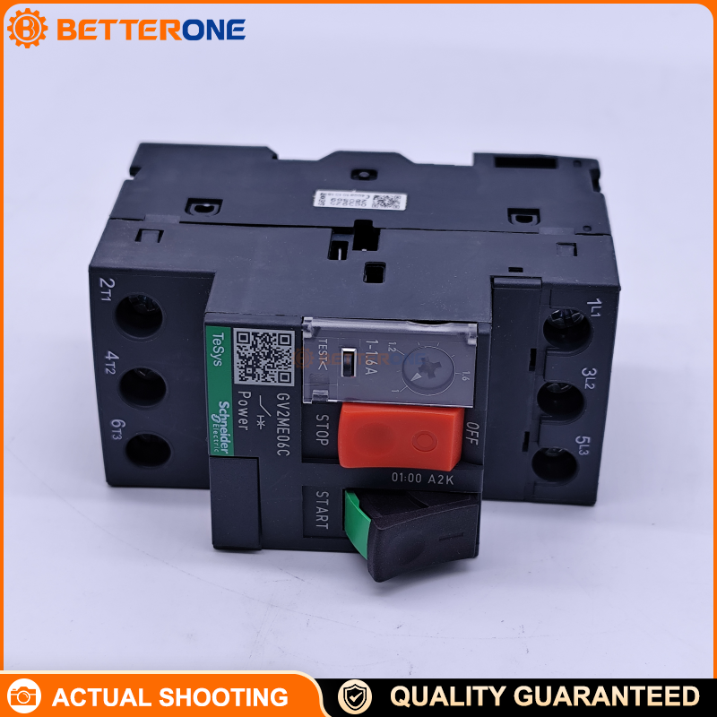 Schneider Electric TeSys GV2ME06C Thermal-Magnetic Motor Protection Circuit Breaker / Manual Motor Starter, 3-Pole, 1-1.6 A Adjustable