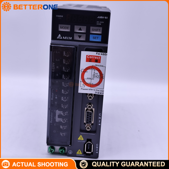 Delta ASDA-B2 ASD-B2-0421-B 400W AC Servo Drive, 220VAC 1/3-Phase, 2.6A Output, Position/Speed/Torque Control