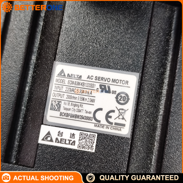 Delta ECM-B3M-KB1320SS1 AC Servo Motor, B3M Series, Medium Inertia, 1.3 kW, 220 VAC, High-Precision Industrial Motion Motor