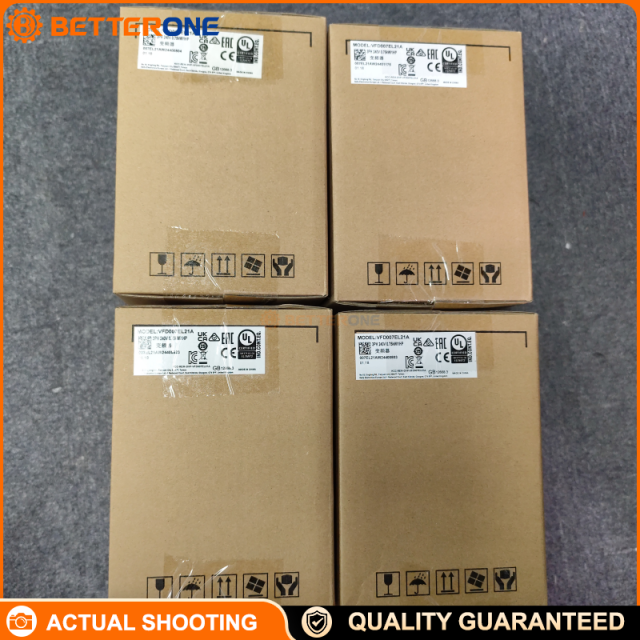 Delta VFD007EL21A VFD-EL Series AC Drive, 230V 1-Phase Input, 0.75kW (1HP), 4.2A Output, V/Hz Control, 0.1–600Hz, Built-in EMI Filter, Modbus RS-485