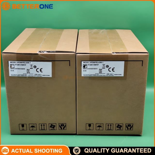 Delta VFD007EL43W-1 VFD-EL-W Series AC Drive, 380–480VAC 3-Phase Input, 0.75kW (1HP), 2.5A Output, V/F + Sensorless Vector Control, 0.1–400Hz, RS-485 Modbus, IP20