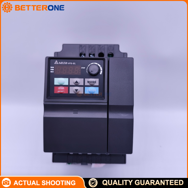 Delta VFD015EL21A VFD-EL Series AC Drive, 230V 1-Phase Input, 1.5kW (2HP), 7.5A Output, V/Hz (Scalar) Control, 0.1–600Hz, Built-in EMI Filter, RS-485 Modbus, IP20