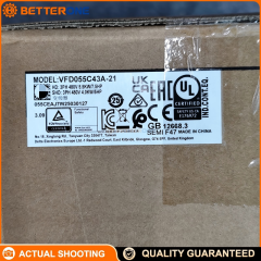 Delta VFD055C43A-21 C2000 Series Vector Control Drive, 460VAC 3-Phase Input, 5.5kW (7.5HP), 12A HD / 10.5A SHD, Built-in Braking Chopper, IP20, 0–599Hz