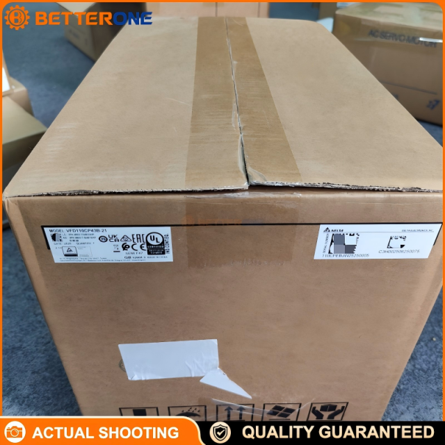 Delta VFD110CP43B-21 CP2000 Fan/Pump Drive, 380–480VAC 3-Phase Input, 11kW (15HP), Built-in Braking Chopper, Optional EMC Filter, PID Control, RS-485 Modbus, IP20
