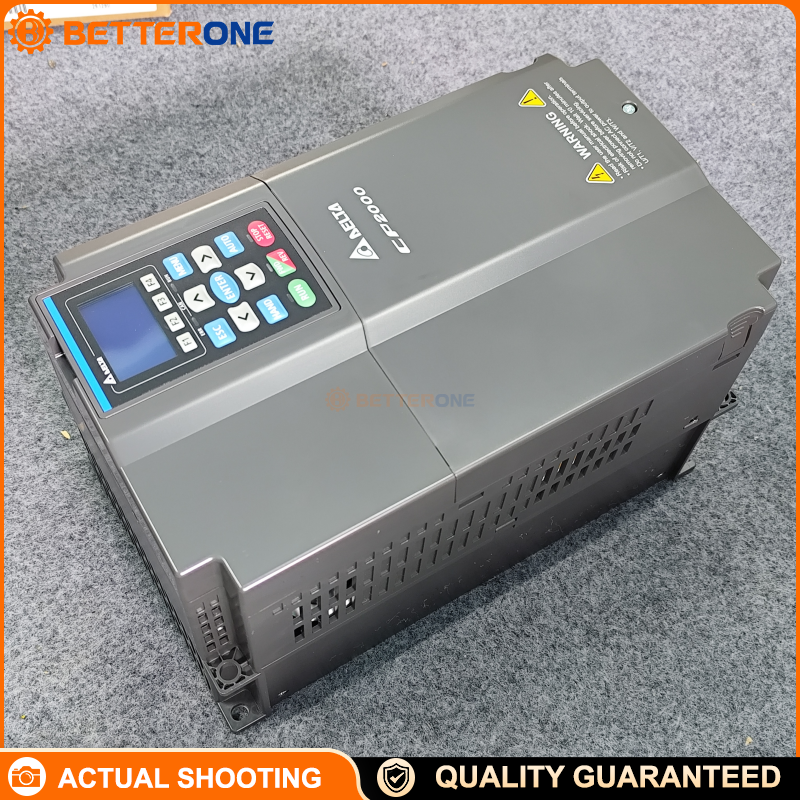 Delta VFD110CP43B-21 CP2000 Fan/Pump Drive, 380–480VAC 3-Phase Input, 11kW (15HP), Built-in Braking Chopper, Optional EMC Filter, PID Control, RS-485 Modbus, IP20