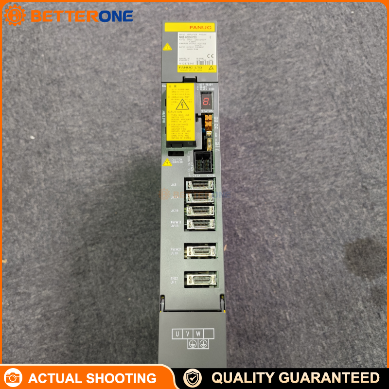 FANUC A06B-6079-H103 Alpha Servo Amplifier Module SVM1-40S, 200V Input Series, Rated Input 283–325VAC, 1.25kW Power Rating, Max Output 230V, Rated Output Current 5.9A (L Axis)