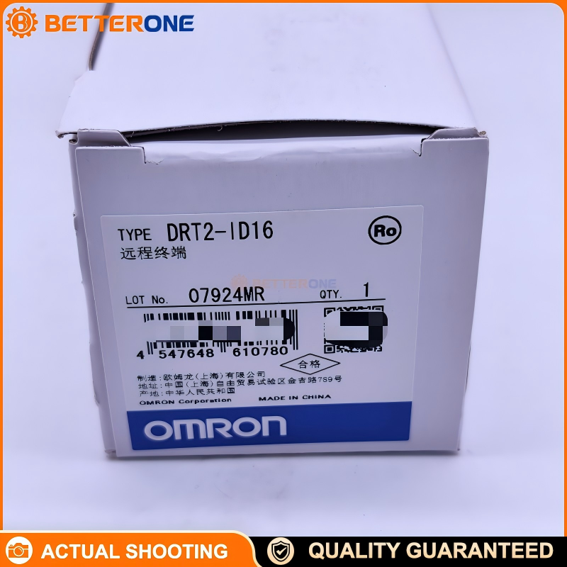OMRON DRT2-ID16 DeviceNet Smart Slave Digital Input Terminal, 16-Point DI, 24VDC NPN (+ Common), Screw Terminals (M3), Communications Connector Power, DIN Rail Remote I/O