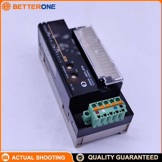 OMRON DRT2-ID16 DeviceNet Smart Slave Digital Input Terminal, 16-Point DI, 24VDC NPN (+ Common), Screw Terminals (M3), Communications Connector Power, DIN Rail Remote I/O