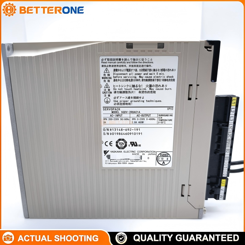 Yaskawa SGDV-2R8A01A Sigma-5 (Σ-V) SERVOPACK Servo Drive, 200V Class 3-Phase 200–230VAC, 0.4kW 400W, 2.8A Continuous Output, Analog Voltage / Pulse Train Interface, Industrial Servo Amplifier