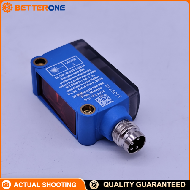 SICK KTM-LN22181P Contrast Sensor (1109748), Red Laser Mark/Contrast Detector, 50mm Sensing Distance, NPN Output 100mA, 10–30VDC, IP67, M8 4-Pin Connector, 4kHz Switching Frequency, 125µs Response Time
