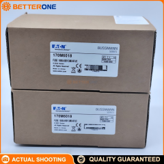 Eaton Bussmann 170M6018 High Speed Square Body Fuse Link, Class aR Semiconductor Protection, 1500A, 690V IEC / 700V UL, 200kA Breaking Capacity, Size 3, /80 Visual Top Indicator, Bolted Tag, DIN 43653, M10 Mounting