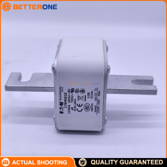 Eaton Bussmann 170M6018 High Speed Square Body Fuse Link, Class aR Semiconductor Protection, 1500A, 690V IEC / 700V UL, 200kA Breaking Capacity, Size 3, /80 Visual Top Indicator, Bolted Tag, DIN 43653, M10 Mounting