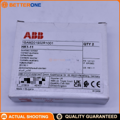 ABB 1SAM201902R1001 HK1-11 Auxiliary Contact Block, 1NO + 1NC, Side Mount for MS116/MS132/MS165 Manual Motor Starters, Screw Terminals, 6A AC / 2A DC, 400VAC / 220VDC