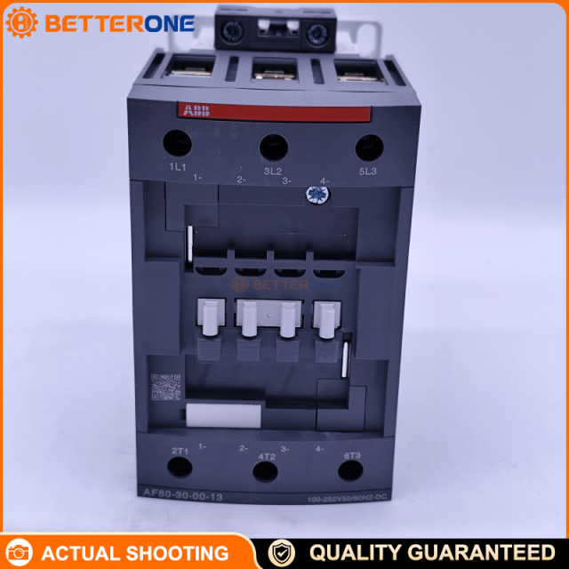 ABB 1SBL397001R1300 AF80-30-00-13 Contactor, 3-Pole 3NO, AF Coil 100–250V AC 50/60Hz / DC, Screw Terminals, Motor Control up to 37kW @ 400V (AC-3), 1000V IEC / 600V UL