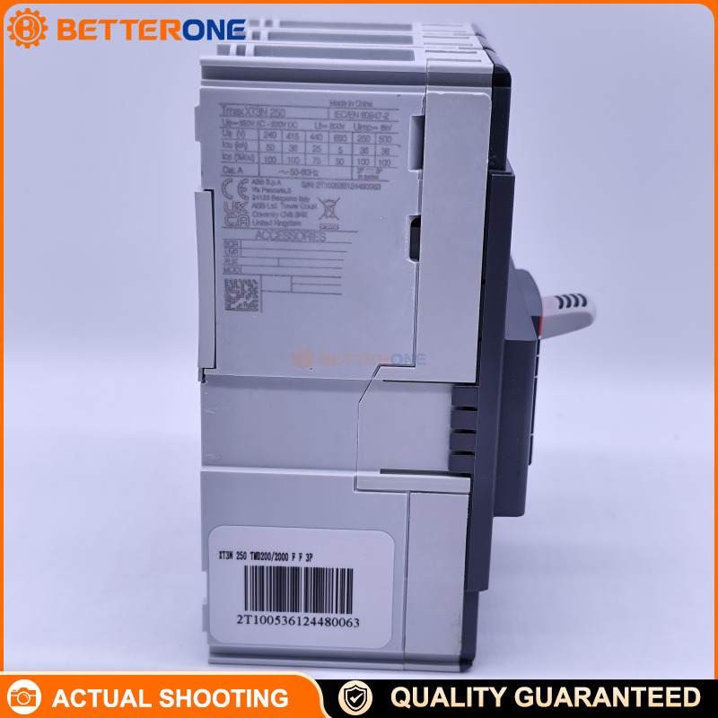 ABB 1SDA068058R1 SACE Tmax XT3N 250 MCCB Moulded Case Circuit Breaker, Fixed 3-Pole (3P), Front Terminals, Thermomagnetic Trip Unit TMD R 200–2000A, 200A Rated Current, 690V IEC