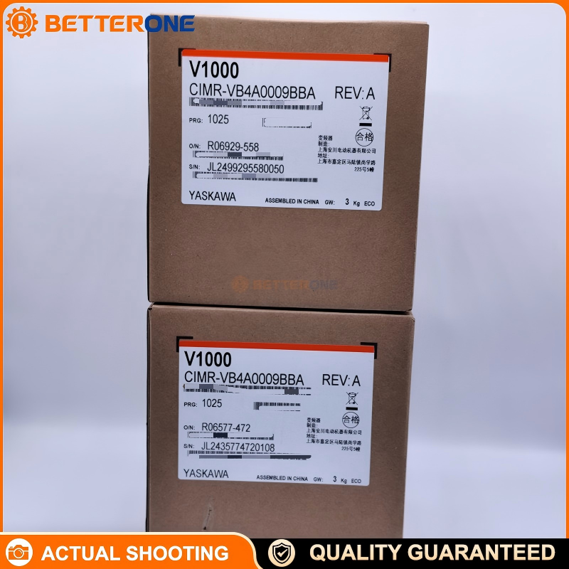 Yaskawa CIMR-VB4A0009BBA V1000 Compact Vector Control AC Drive VFD Inverter, 3-Phase 380–480VAC (400V Class), 3.7kW (5HP), 8.8A Normal Duty / 7.2A Heavy Duty Rated Output