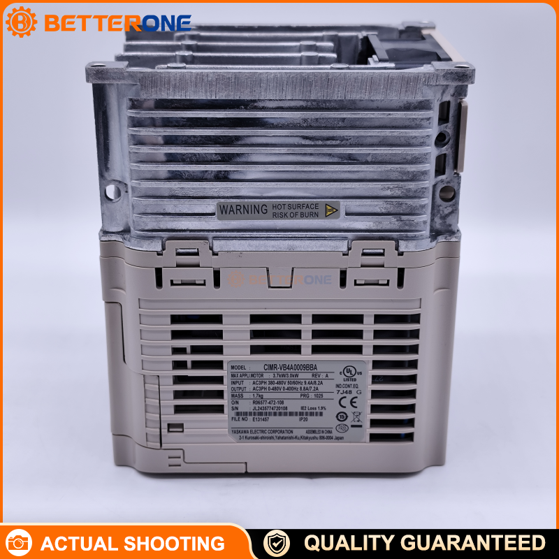 Yaskawa CIMR-VB4A0009BBA V1000 Compact Vector Control AC Drive VFD Inverter, 3-Phase 380–480VAC (400V Class), 3.7kW (5HP), 8.8A Normal Duty / 7.2A Heavy Duty Rated Output