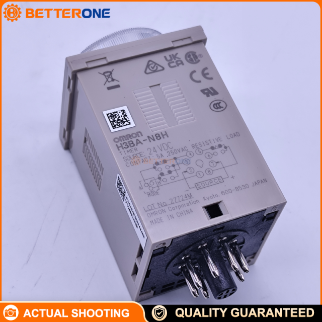 OMRON H3BA-N8H Solid-State Multi-Function Timer Relay, 8 Operating Modes, Selectable Output Type (Time-Limit DPDT or Time-Limit SPDT + Instantaneous SPDT), 0.05s–300h, 8-Pin Octal Plug-In, 5A @ 250VAC Resistive