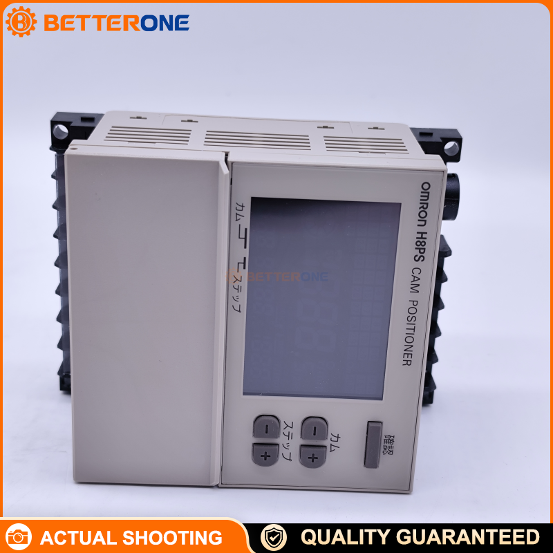 OMRON H8PS-8AF Cam Positioner, 1/4 DIN 96×96mm, 24VDC Supply, 8 Cam Outputs + RUN + Pulse (Tachometer), NPN Open-Collector Transistor Outputs, 30VDC 100mA (Cam/RUN), High-Speed 1600 r/min, 0.5° Setting Resolution, Backlit LCD