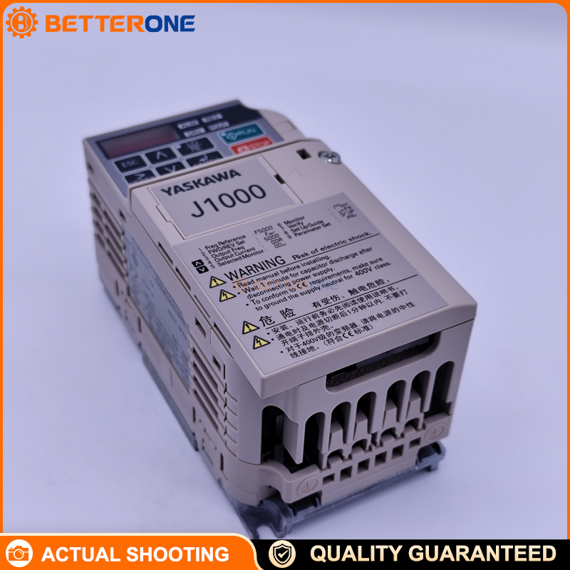 Yaskawa CIMR-JBBA0001BBA J1000 Compact VFD AC Drive, Single-Phase 200V Class, 0.2kW (ND) / 0.1kW (HD), 1.2A (ND) / 0.8A (HD), IP20 Open-Chassis Micro Inverter Drive