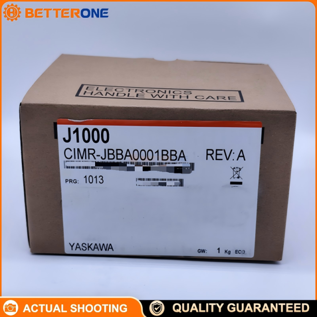 Yaskawa CIMR-JBBA0001BBA J1000 Compact VFD AC Drive, Single-Phase 200V Class, 0.2kW (ND) / 0.1kW (HD), 1.2A (ND) / 0.8A (HD), IP20 Open-Chassis Micro Inverter Drive
