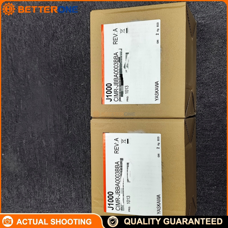 Yaskawa CIMR-JBBA0003BBA J1000 Compact VFD AC Drive, Single-Phase 200–240VAC (200V Class), 0.75kW (ND) / 0.4kW (HD), 3.3A–3.5A (ND) / 3.0A (HD), IP20 Open-Chassis, Max 400Hz